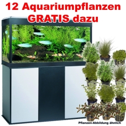 schwarz/silber - Fluval Aquarium-Kombination Roma 240